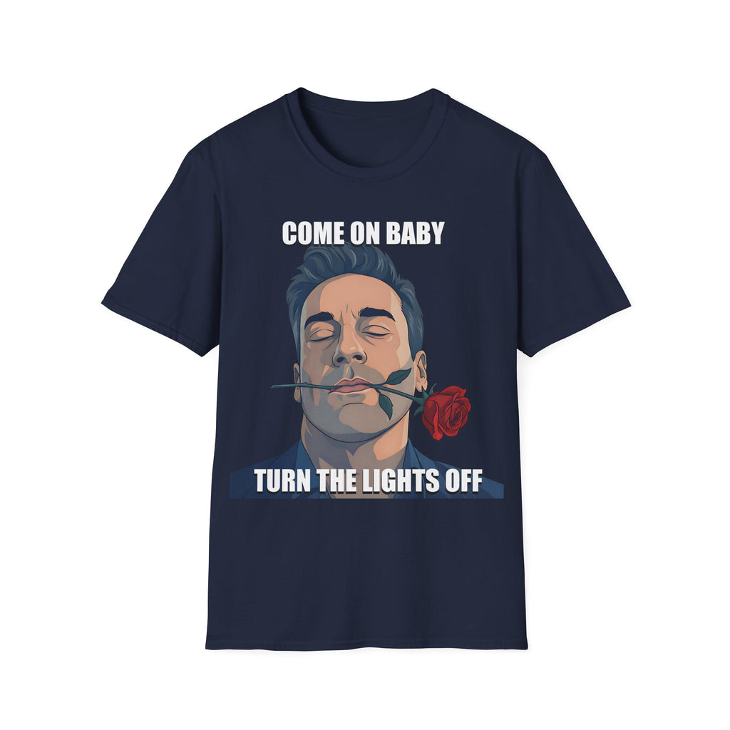 Come On Baby Turn The Lights Off Valentine Shirt | Meme of the Year 2025 2026 Valentine